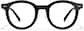 Front view of Round Glasses P4471821 in Black thumbnail