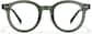 Front view of Round Glasses P4471824 in Green thumbnail