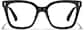 Front view of Square Glasses P4474121 in Black thumbnail