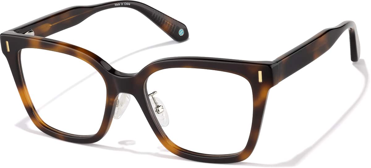 Angle view of Square Glasses P4474125 in Tortoiseshell