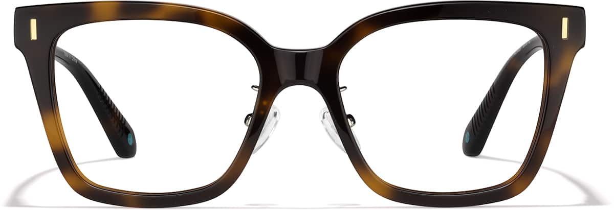 Front view of Square Glasses P4474125 in Tortoiseshell