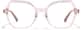 Front view of Geometric Glasses P4474619 in Transparent Pink thumbnail