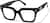 Angle view of Square Glasses P4478621 in Black thumbnail
