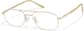 Angle view of Aviator Glasses P451314 in Gold thumbnail