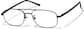 Angle view of Aviator Glasses P451321 in Black thumbnail