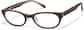 Angle view of Oval Glasses P487215 in Brown thumbnail