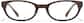 Front view of Oval Glasses P487215 in Brown thumbnail