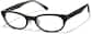 Angle view of Oval Glasses P487221 in Black thumbnail