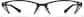 Front view of Rectangle Glasses P499921 in Black thumbnail