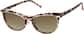 Angle view of Cat-eye Clip-on Sunglasses P503019 in Pink Tortoiseshell thumbnail