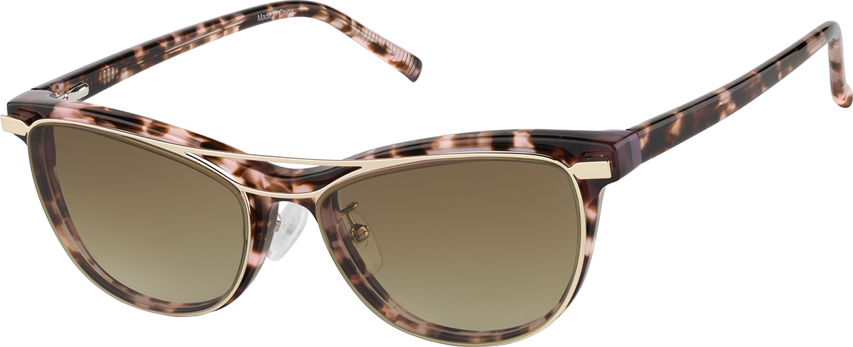 Pink Tortoiseshell Cat-eye Clip-on Sunglasses #P503019  display picture 3