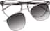 Square Clip-on Sunglasses P503212 in Transparent Gray