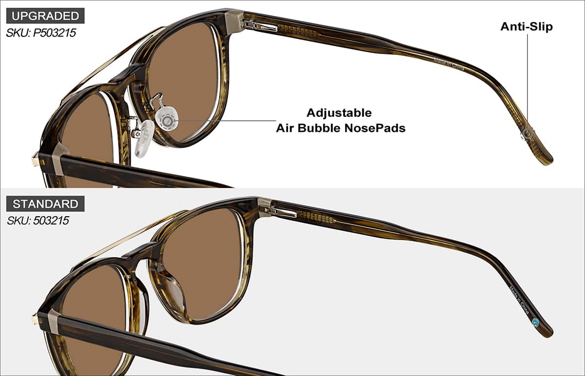 Live Black Friday Deals | Brown Square Clip-on Sunglasses #P503215