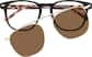 Front view of Lentes de Sol cuadrados con clip P503221 in Negro thumbnail