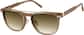 Angle view of Square Clip-on Sunglasses P503233 in Taupe thumbnail