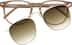 Square Clip-on Sunglasses P503233 in Taupe