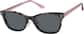 Angle view of Rectangle Clip-on Sunglasses P503819 in Pink thumbnail