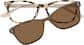 Front view of Lentes de Sol rectangulares con lentes con clip P503835 in Carey thumbnail