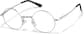 Angle view of Round Glasses P550011 in Silver thumbnail