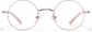 Front view of Round Glasses P550019 in Rose Gold thumbnail