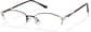 Angle view of Oval Glasses P558018 in Metallic Brown thumbnail