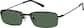 Angle view of Polarized Rectangle Magnetic Clip-on Glasses P581121 in Black thumbnail