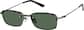 Angle view of Polarized Rectangle Magnetic Clip-on Glasses P581312 in Gray thumbnail