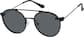 Angle view of Round Clip-On Sunglasses P5860721 in Black thumbnail