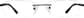 Front view without clip-on of Polarized Rectangle Magnetic Clip-on Glasses P587021 in Black thumbnail