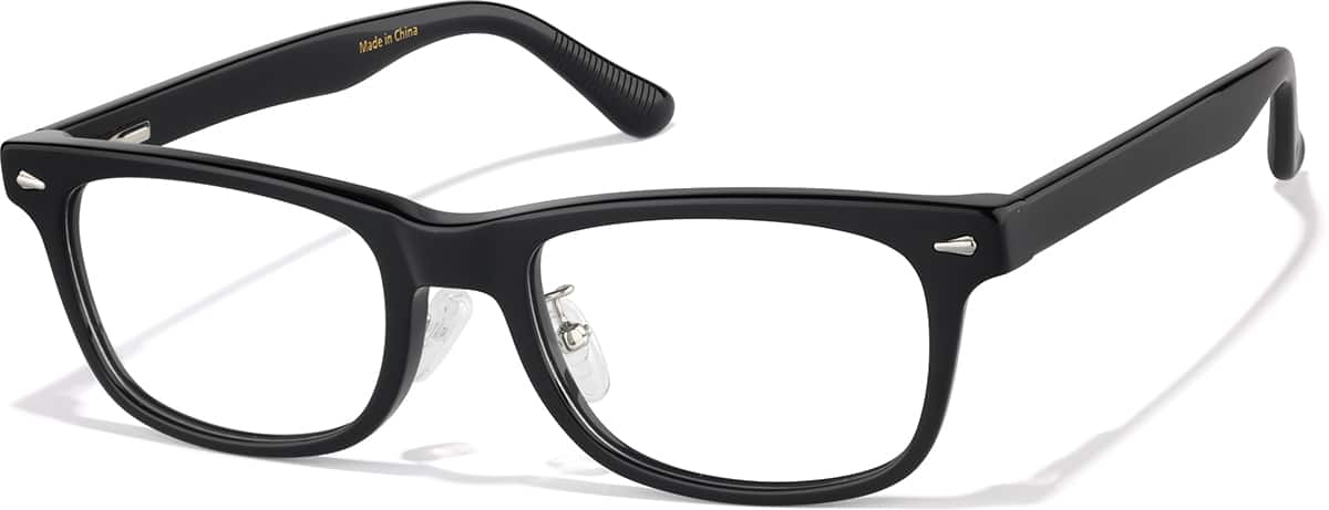 Black Rectangle Glasses #P612921 | Zenni Optical