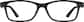 Front view without clip-on of Rectangle Magnetic Clip-On Glasses  P640521 in Black thumbnail