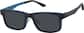 Angle view of Rectangle Magnetic Clip-On Glasses  P640621 in Black thumbnail