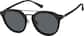 Angle view of Polarized Round Magnetic Clip-on Glasses P640821 in Black thumbnail