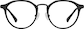 Front view without clip-on of Polarized Round Magnetic Clip-on Glasses P640821 in Black thumbnail
