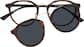 Front view of Polarized Round Magnetic Clip-on Glasses P640825 in Tortoiseshell thumbnail