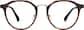 Front view without clip-on of Polarized Round Magnetic Clip-on Glasses P640825 in Tortoiseshell thumbnail