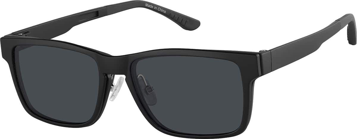 ＸJAPAN 鏡 Black Rectangle Magnetic Clip-On Glasses #P6499621 | Zenni Optical