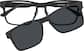Front view of Rectangle Magnetic Clip-On Glasses  P6499621 in Black thumbnail