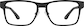 Front view without clip-on of Rectangle Magnetic Clip-On Glasses  P6499621 in Black thumbnail