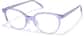Angle view of Round Glasses P662817 in Transparent Lavender thumbnail