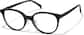 Angle view of Round Glasses P662821 in Black thumbnail