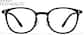 Front view of Round Glasses P727021 in Black thumbnail