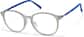 Angle view of Lightweight Round Glasses  P7801812 in Gray/Blue  thumbnail