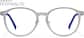 Front view of Lightweight Round Glasses  P7801812 in Gray/Blue  thumbnail