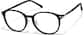 Angle view of Lightweight Round Glasses  P7801821 in Black thumbnail