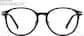 Front view of Lightweight Round Glasses  P7801821 in Black thumbnail