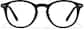 Front view of Round Glasses P7809221 in Black thumbnail
