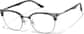 Angle view of Mixed Material Browline Glasses  P7810712 in Gray thumbnail