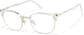 Angle view of Mixed Material Browline Glasses  P7810723 in Clear thumbnail