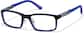 Angle view of Kids Rectangle Glasses  P7812716 in Black/Blue  thumbnail